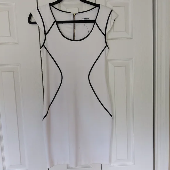 Express | Dresses | Express Fitted White Dress | Poshmark Express | Dresses | Express Fitted White Dress | Poshmark
